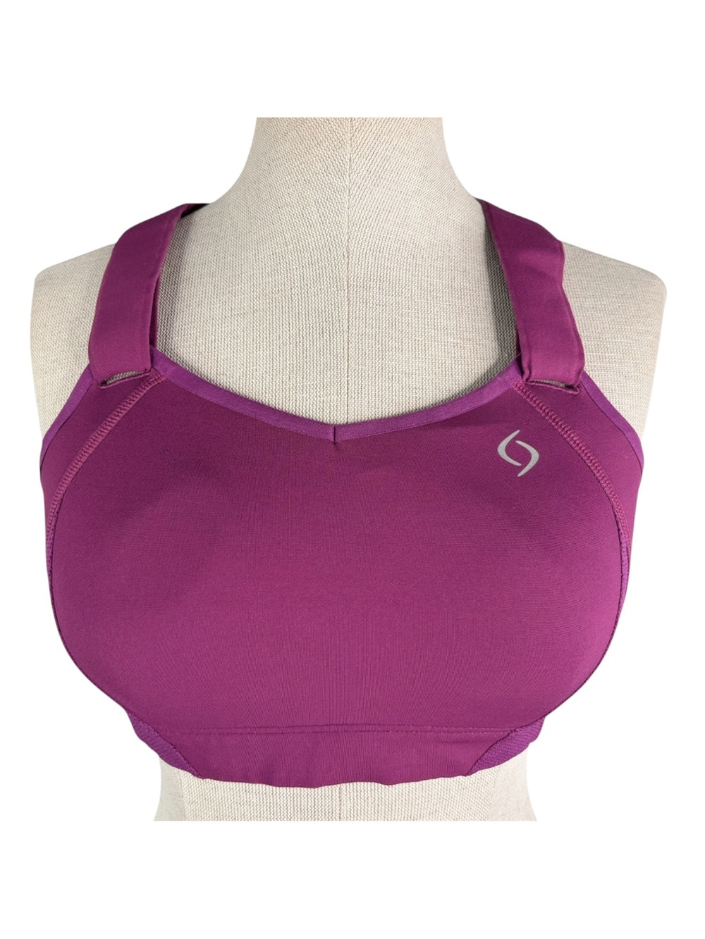 Moving Comfort Juno Sports Bra sz 36B * Magenta Racerback Brooks Running Bra